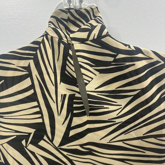 Vintage Y2K Harve Bernard Zebra Print Sleeveless Turtleneck Size 6P - Picture 4 of 5